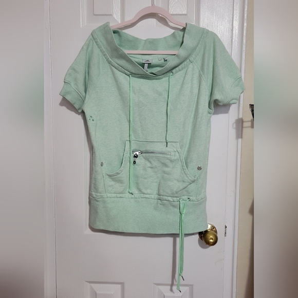 Adidas by Stella McCartney Off-shoulder Short Sleeve Sweatshirt - Picture 1 of 4